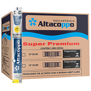 (CAIXA) Copo Descartavel Altacoppo 50ml Branco c/5.000un
