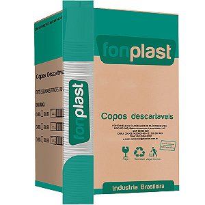 (CAIXA) Copo Descartavel Fonplast 180ml Branco c/2.500un