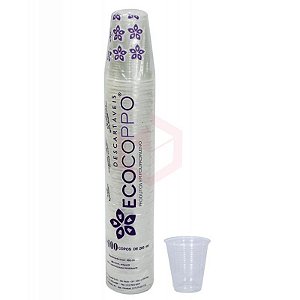 (PACOTE) Copo Descartavel Ecocoppo 200ml Branco c/100un