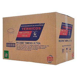 (CAIXA) Copo Térmico de Isopor Ultra 120ml c/1.000un