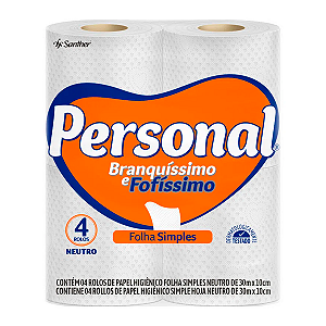 (PACOTE) Papel Higiênico Personal Neutro c/4 de 30m