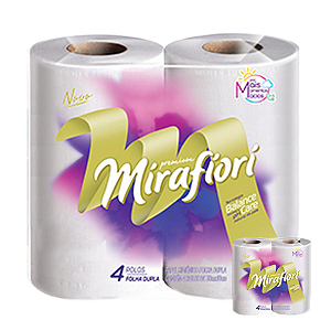 (PACOTE) Papel Higiênico Folha Dupla Mirafiori c/4 de 30m