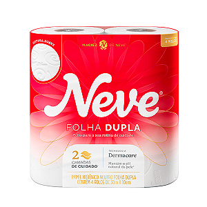 (PACOTE) Papel Higiênico Folha Dupla Neve c/4 de 30m