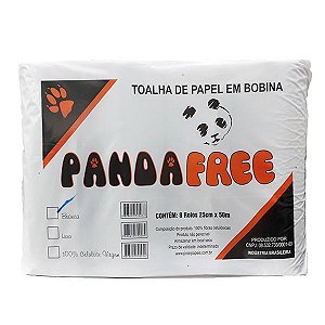 Papel Toalha BOBINA Branca 25cm x 50m Panda c/8 rolos