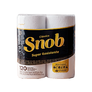 (PACOTE) Papel Toalha Cozinha Snob Branca c/2 rolos
