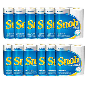 (FARDO) Papel Toalha Cozinha Snob Branca c/12x2 rolos