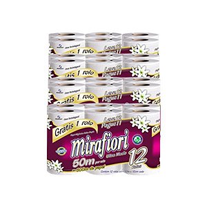 (FARDO) Papel Higiênico Folha Dupla Mirafiori 4x12 de 50m