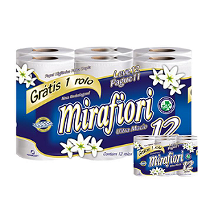 (PACOTE) Papel Higiênico Folha Dupla Mirafiori c/12 de 30m