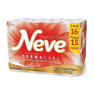(PACOTE) Papel Higiênico Folha Dupla Neve c/16 de 30m
