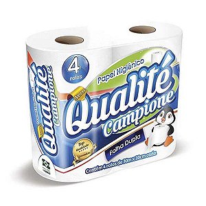 (PACOTE) Papel Higiênico Qualite Folha Dupla c/4 de 30m