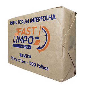 Papel Interfolhas 2D Branco Fastlimpo 1.000 folhas