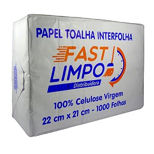Papel Interfolhas 2D 100% CEL Fastlimpo 1.000 folhas