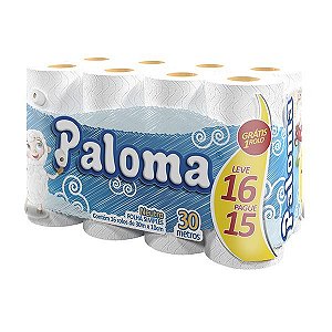 (PACOTE) Papel Higiênico Paloma Folha Simples c/16un