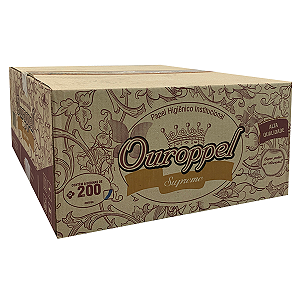 Papel Higiênico Rolão Folha Dupla 100% CEL Ouroppel Supreme c/8 de 200m