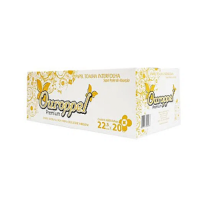 Papel Interfolhas 2D 100% CEL Ouroppel Gold 4.800 folhas