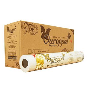 Lençol Hospitalar de Papel 100% CEL 50x50 Ouroppel Premium c/6 Rolos