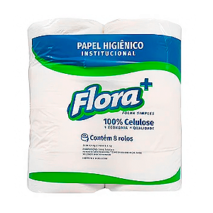 Papel Higiênico Rolão 100% CEL Flora c/8 rolos