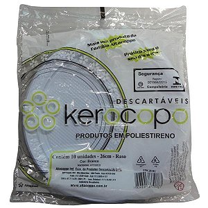 (PACOTE) Prato Descartável Kerocopo PRK-26BC c/10un