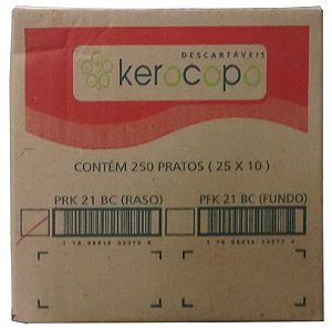 (CAIXA) Prato Descartável Kerocopo PRK-21BC c/250un