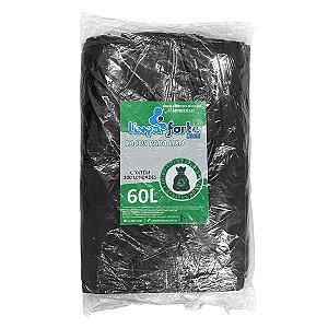 Saco para Lixo Preto 60 litros LIMPA FORTE BLUE c/100und