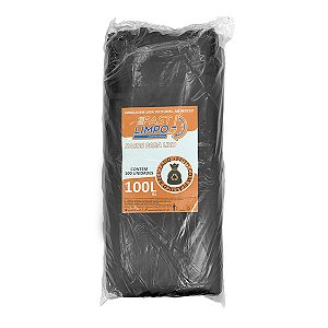 Saco para Lixo Preto 100 litros BL FASTLIMPO c/100und