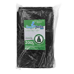 Saco para Lixo Preto 200 litros (0,15) REFORÇADO LIMPA FORTE BLUE c/5kg