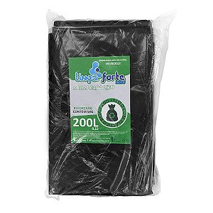 Saco para Lixo Preto 200 litros (0,15) REFORÇADO LIMPA FORTE BLUE c/5kg