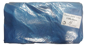 Saco para Lixo Azul 200 Litros FORTE 100un