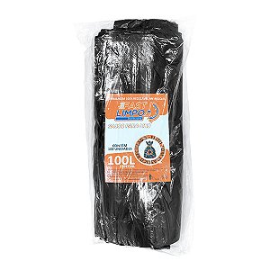 Saco para Lixo Preto 100 Litros FASTLIMPO ESPECIAL c/100un