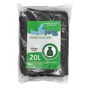 Saco para Lixo Preto 20 litros (0,06) LIMPA FORTE BLUE P1 c/1,2Kg