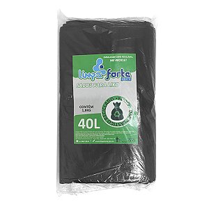 Saco para Lixo Preto 40 litros (0,06) LIMPA FORTE BLUE P2 c/1,8Kg