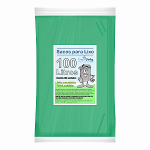 Saco para Lixo Verde 100 Litros (92x100) FORTE 100un