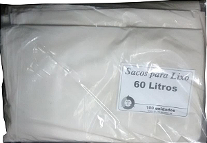 Saco para Lixo Branco 60 Litros FORTE 100un