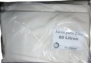 Saco para Lixo Branco 60 Litros FORTE 100un
