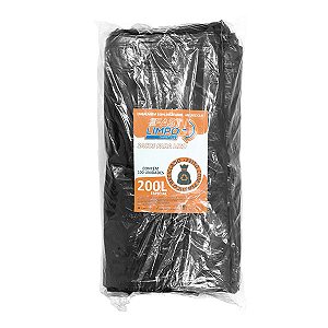 Saco para Lixo Preto 200 litros FASTLIMPO ESPECIAL c/100und