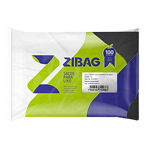 Saco para Lixo Preto 40L ZiBag c/100un