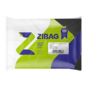 Saco para Lixo Preto 60L ZiBag c/100un