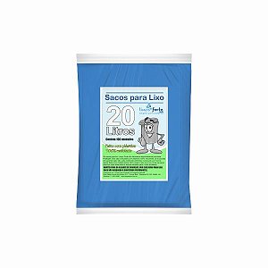 Saco para Lixo Azul 20 Litros FORTE 100un