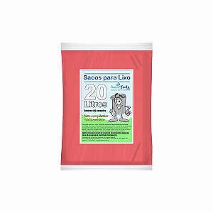 Saco para Lixo Vermelho 20 Litros FORTE 100un