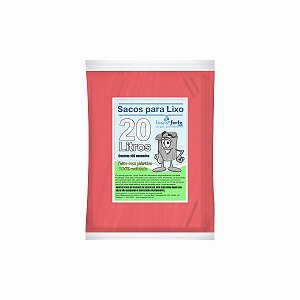 Saco para Lixo Vermelho 20 Litros FORTE 100un