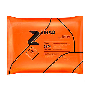 Saco para Lixo Laranja Tóxico 100L ZiBag c/100un