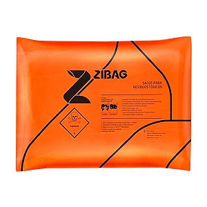 Saco para Lixo Laranja Tóxico 100L ZiBag c/100un