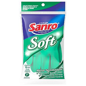 Luva Latex Sanro Soft P 1pr