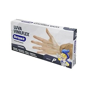 Luva de TPE/Vinysoft Descartável sem Pó P 100un