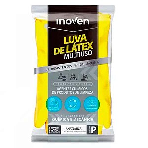 Luva Latex Inoven Amarela P 1pr