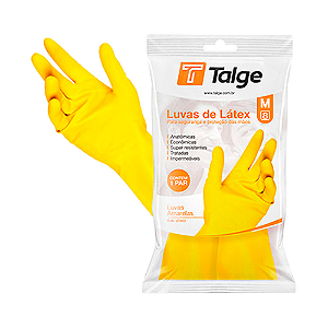 Luva Latex Talge Amarela M 1pr