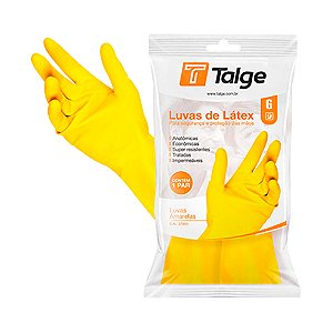 Luva Latex Talge Amarela G 1pr