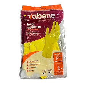 Luva Látex Vabene Amarela P 1pr
