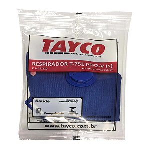 Máscara Descartável Respirador PFF2 c/ Valvula Tayco 1un