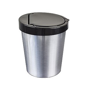 Lixeira Plastica 10 litros Label Inox c/ Tampa Arqplast Ref.: 25670